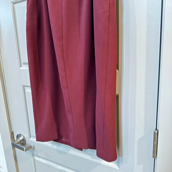 ELIZA J | Maroon Sheath Work Dress Tie Waist Size 2 - Picture 2 of 10